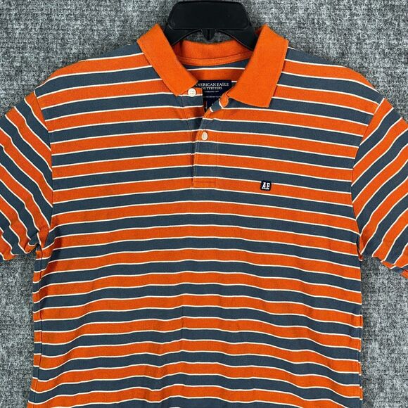 American Eagle Polo Shirt Mens M Short-sleeve Business Casual Basic Preppy Rugby - Picture 3 of 13